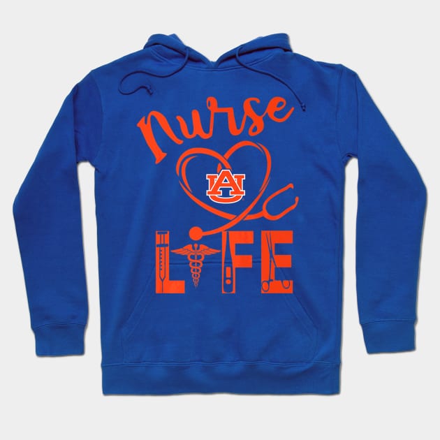 Auburn Tigers Nurse Life  Apparel Hoodie by Stick Figure103